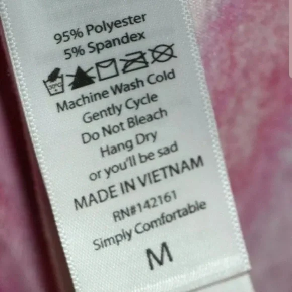 LuLaRoe Breast Cancer Awareness Amber Pink Tie Dye M - Picture 3 of 8